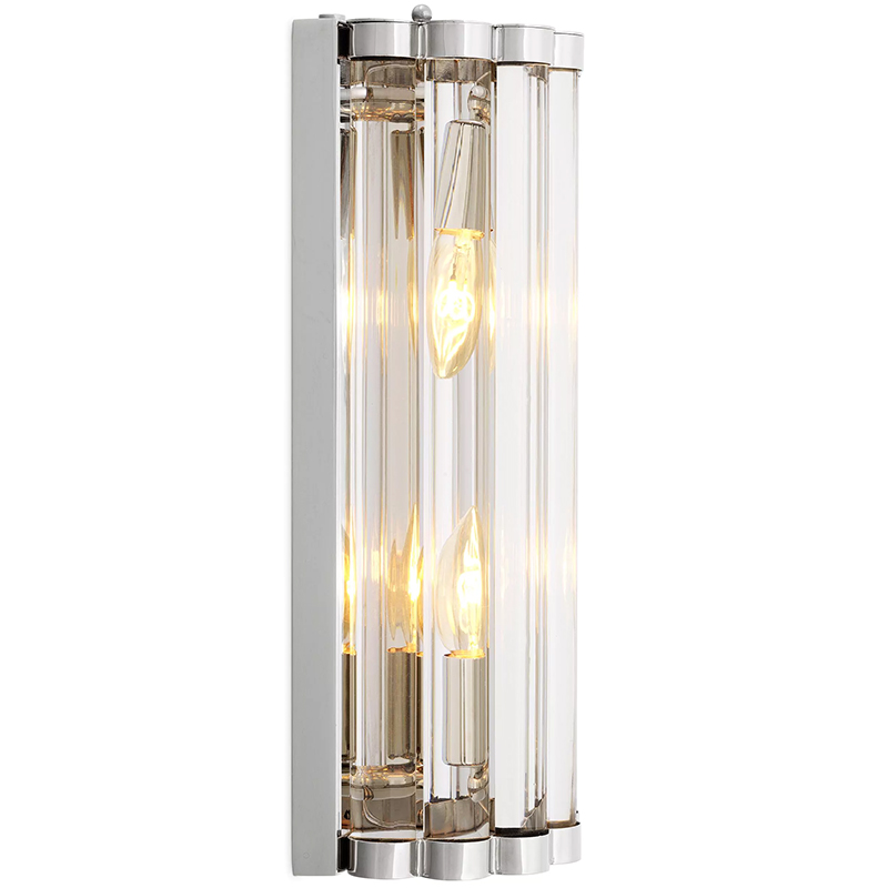 Бра Eichholtz Wall Lamp Amalfi S Nickel Прозрачное Стекло Никель Бра Eichholtz Wall Lamp Amalfi S Nickel Прозрачное Стекло Никель в Костроме | Loft Concept