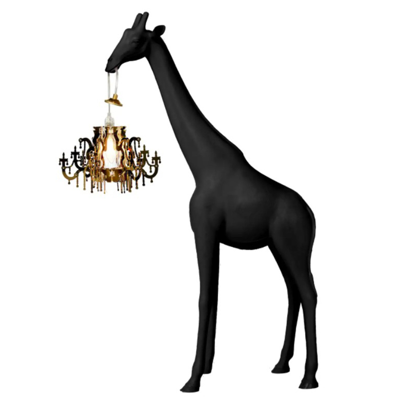 Настольная лампа черный жираф Black Giraffe Table Lamp Черный Настольная лампа черный жираф Black Giraffe Table Lamp Черный в Костроме | Loft Concept