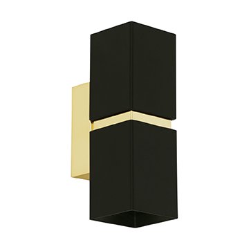 Бра Lestor double square gold Черный Глянцевое золото Бра Lestor double square gold Черный Глянцевое золото в Костроме | Loft Concept