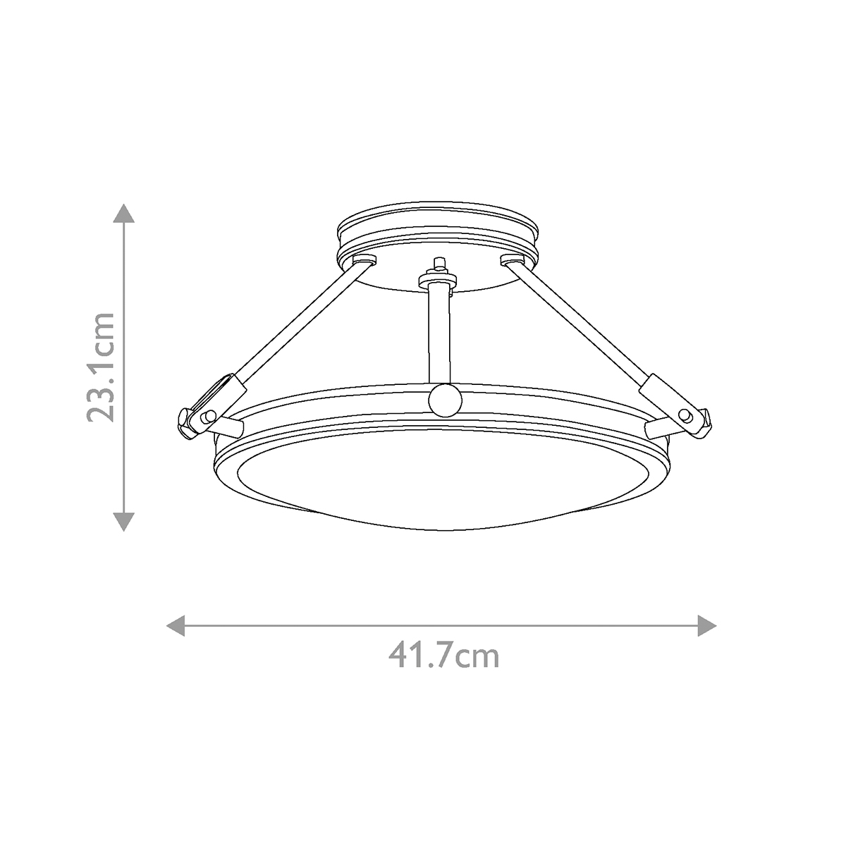 Потолочный светильник цвета латунь с плоским круглым плафоном Hinkley в Костроме