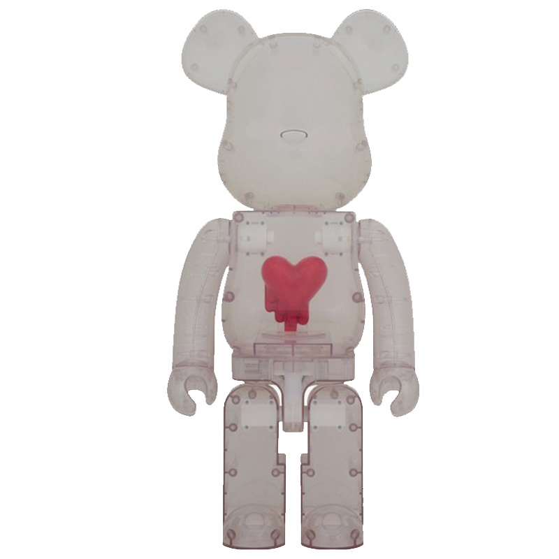 Статуэтка Bearbrick Red Heart Прозрачный (Transparent) Красный Статуэтка Bearbrick Red Heart Прозрачный (Transparent) Красный в Костроме | Loft Concept