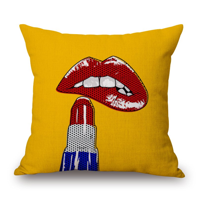 Декоративная подушка Lips Alone Мульти Декоративная подушка Lips Alone Мульти в Костроме | Loft Concept