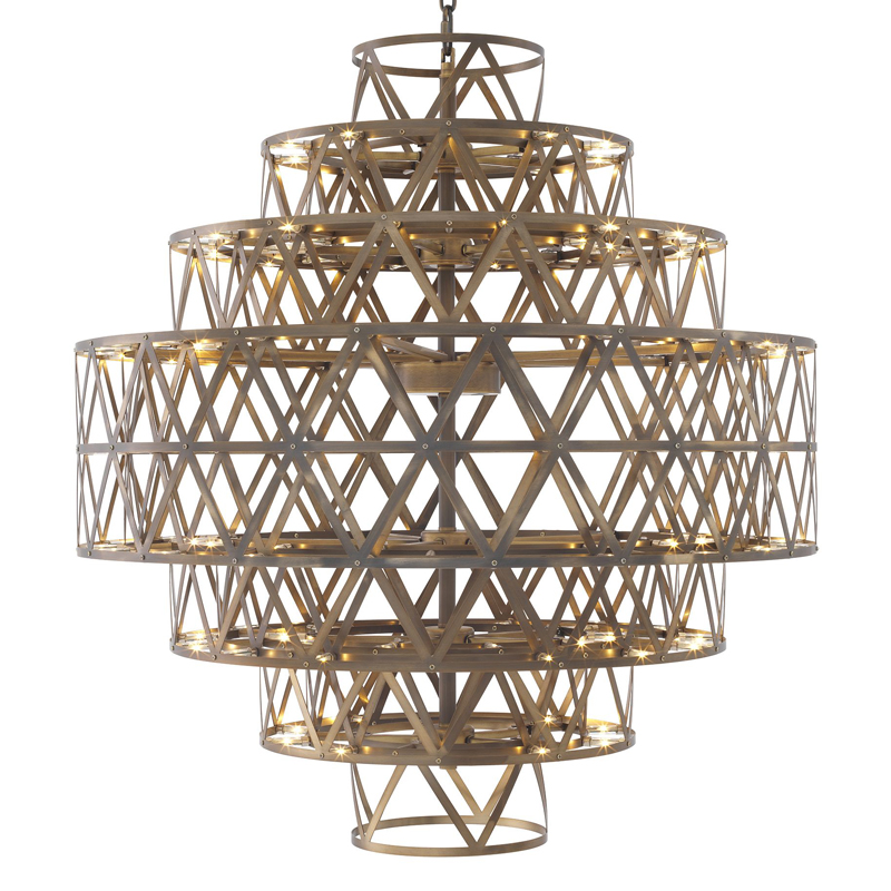 Люстра Eichholtz Chandelier Clinton brass Латунь Античная полированная Люстра Eichholtz Chandelier Clinton brass Латунь Античная полированная в Костроме | Loft Concept