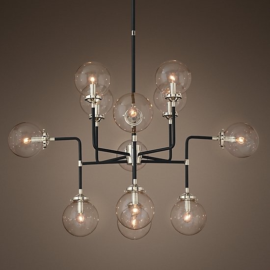 Люстра BISTRO GLOBE CLEAR GLASS SILVER CHANDELIER 12 Черный Серебряный Прозрачное Стекло Люстра BISTRO GLOBE CLEAR GLASS SILVER CHANDELIER 12 Черный Серебряный Прозрачное Стекло в Костроме | Loft Concept