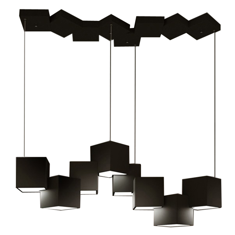 Дизайнерский светодиодный светильник Черный Eight Squares Lamp Черный Дизайнерский светодиодный светильник Черный Eight Squares Lamp Черный в Костроме | Loft Concept