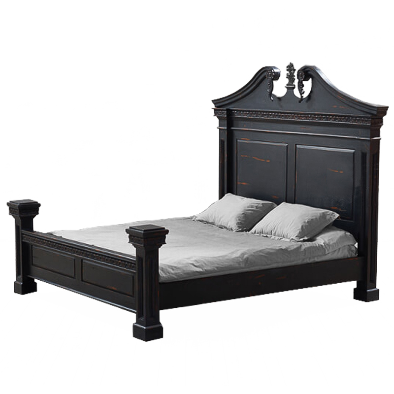 Кровать Gothic Style Bed Черный Кровать Gothic Style Bed Черный в Костроме | Loft Concept