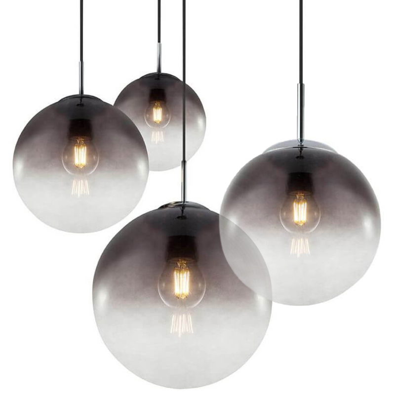 Светильник Ball Sunrise Pendant lamp smok 1 плафон Стекло Смок Хром Светильник Ball Sunrise Pendant lamp smok 1 плафон Стекло Смок Хром в Костроме | Loft Concept