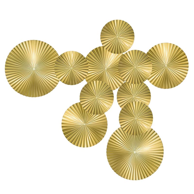 Арт-объект Apollo Gold Wall Plaque Disc 11 Золотой Арт-объект Apollo Gold Wall Plaque Disc 11 Золотой в Костроме | Loft Concept