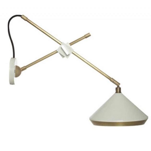 Бра Bert Frank SHEAR SHEAR WALL LIGHT Белый Белый Золотой Бра Bert Frank SHEAR SHEAR WALL LIGHT Белый Белый Золотой в Костроме | Loft Concept