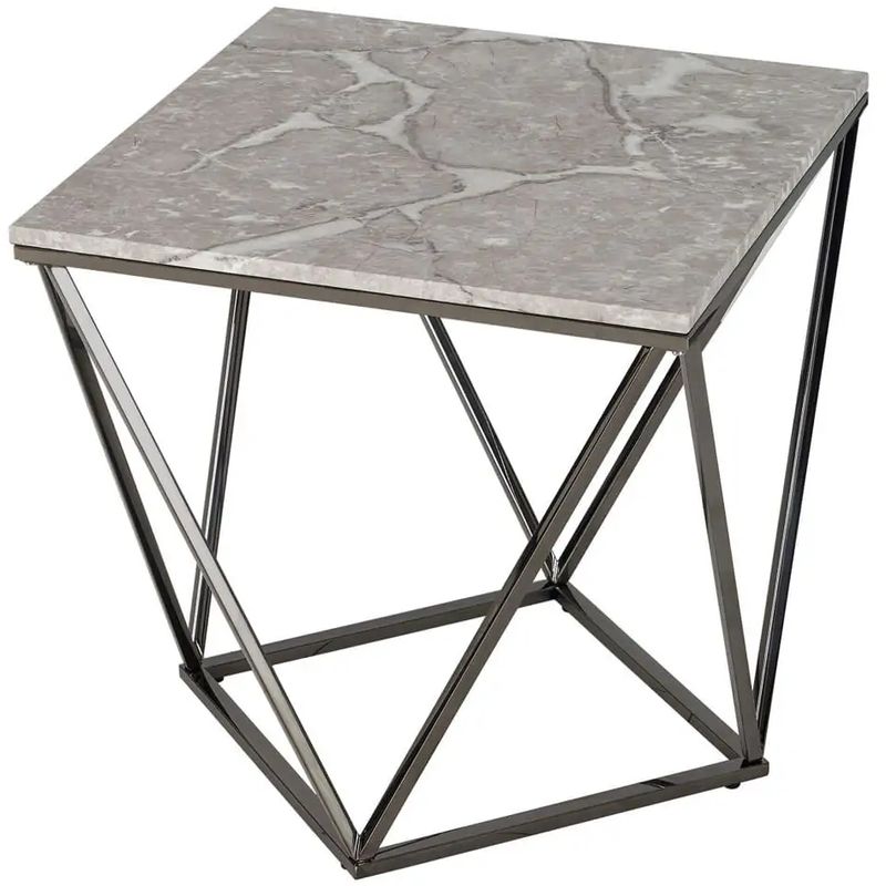 Приставной стол Kovaldzhi Collection Frame Geometry Dark Chrome Бежево-серый Белый Мрамор Bianco Темный хром Приставной стол Kovaldzhi Collection Frame Geometry Dark Chrome Бежево-серый Белый Мрамор Bianco Темный хром в Костроме | Loft Concept