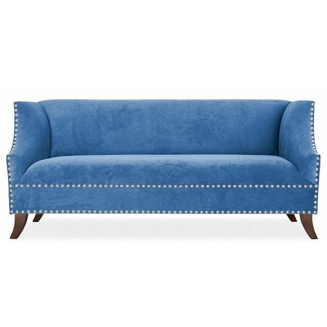 Диван Arc Armrests Sofa Голубой Коричневый Диван Arc Armrests Sofa Голубой Коричневый в Костроме | Loft Concept