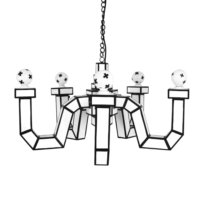 Люстра Seletti Cut & Paste Белый Черный Люстра Seletti Cut & Paste Белый Черный в Костроме | Loft Concept