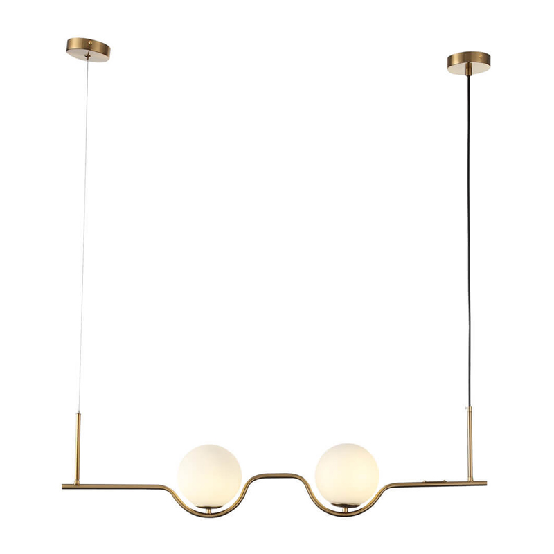 Люстра B.LUX C Ball Linear Латунь Белое матовое стекло Люстра B.LUX C Ball Linear Латунь Белое матовое стекло в Костроме | Loft Concept