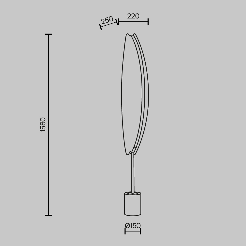 Напольный торшер светодионый Breeze 3000К 33Вт в Костроме