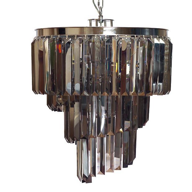 Люстра Odeon Chandelier Helix Smoke 50 Хром Дымчатый (Smoke) Люстра Odeon Chandelier Helix Smoke 50 Хром Дымчатый (Smoke) в Костроме | Loft Concept