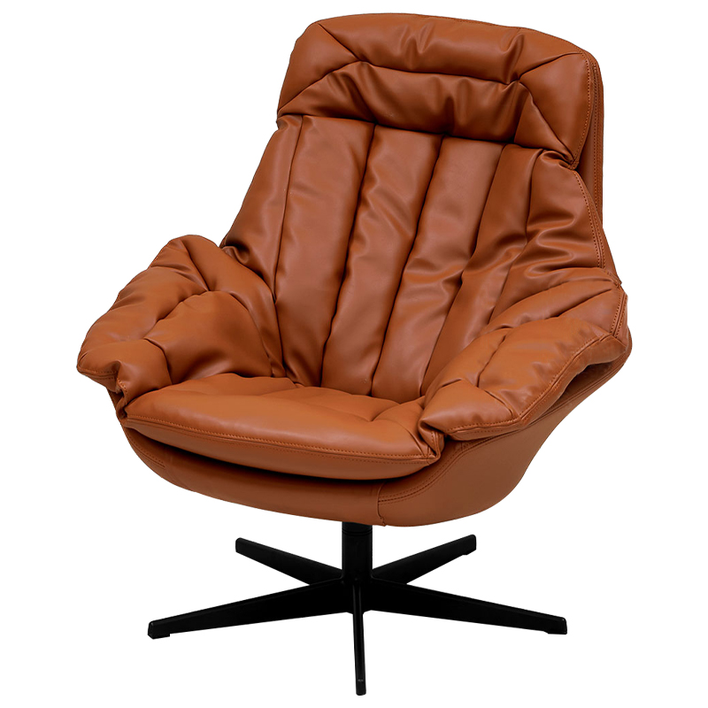 Вращающееся кресло Willard Armchair Коричневый Черный Вращающееся кресло Willard Armchair Коричневый Черный в Костроме | Loft Concept