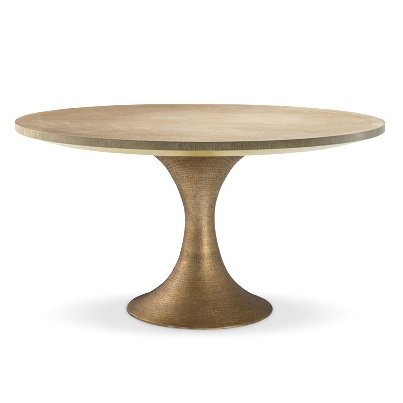 Обеденный стол Eichholtz DINING TABLE MELCHIOR ROUND brass Латунь Обеденный стол Eichholtz DINING TABLE MELCHIOR ROUND brass Латунь в Костроме | Loft Concept