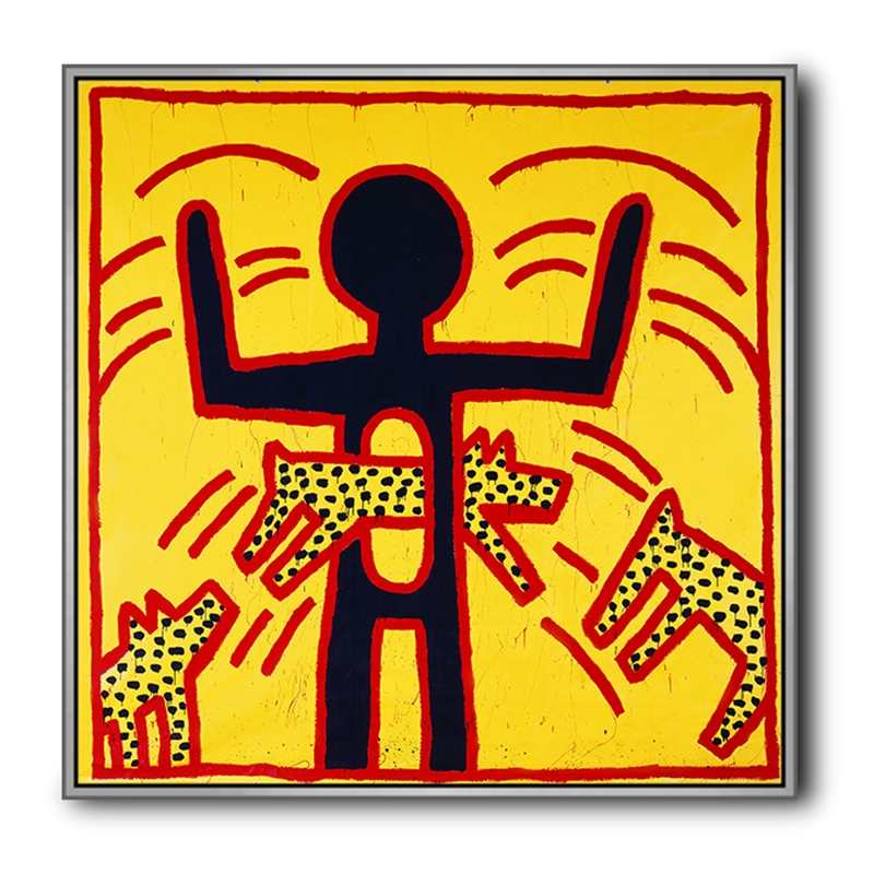Постер Keith Haring 9 Черный Красный Желтый Постер Keith Haring 9 Черный Красный Желтый в Костроме | Loft Concept