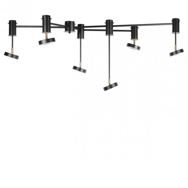 Светильник потолочный Flexible soffits черный 6 плафонов Черный Светильник потолочный Flexible soffits черный 6 плафонов Черный в Костроме | Loft Concept