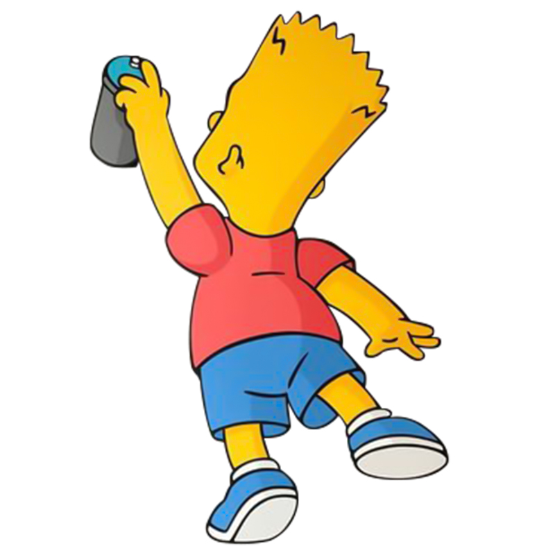 Арт-объект на стену Bart Simpson Мульти Желтый Синий Красный Арт-объект на стену Bart Simpson Мульти Желтый Синий Красный в Костроме | Loft Concept