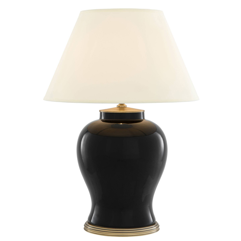 Настольная лампа Eichholtz Table Lamp Mundon Белый Черный Латунь Античная полированная Настольная лампа Eichholtz Table Lamp Mundon Белый Черный Латунь Античная полированная в Костроме | Loft Concept