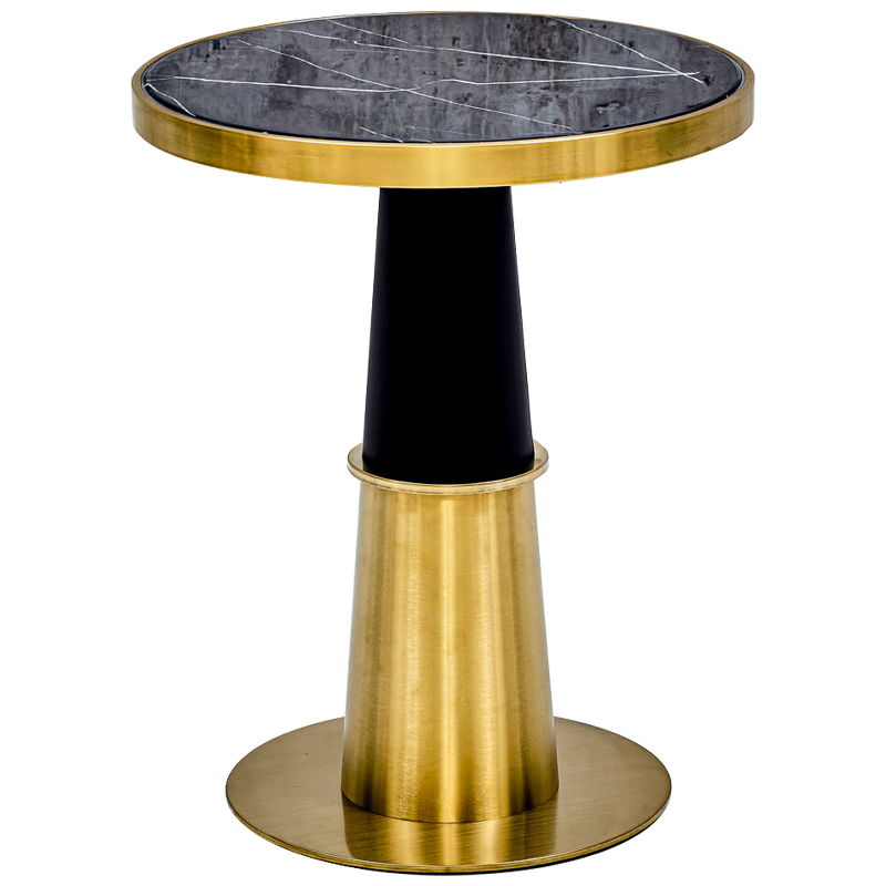 Обеденный стол Ricardo Dinner Table Глянцевое золото Черный Обеденный стол Ricardo Dinner Table Глянцевое золото Черный в Костроме | Loft Concept