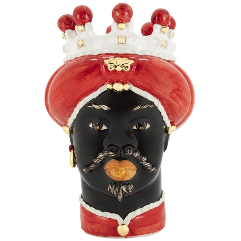 Ваза Vase Moro Man Medium New Red Gold Красный Черный Белый Золотой Ваза Vase Moro Man Medium New Red Gold Красный Черный Белый Золотой в Костроме | Loft Concept
