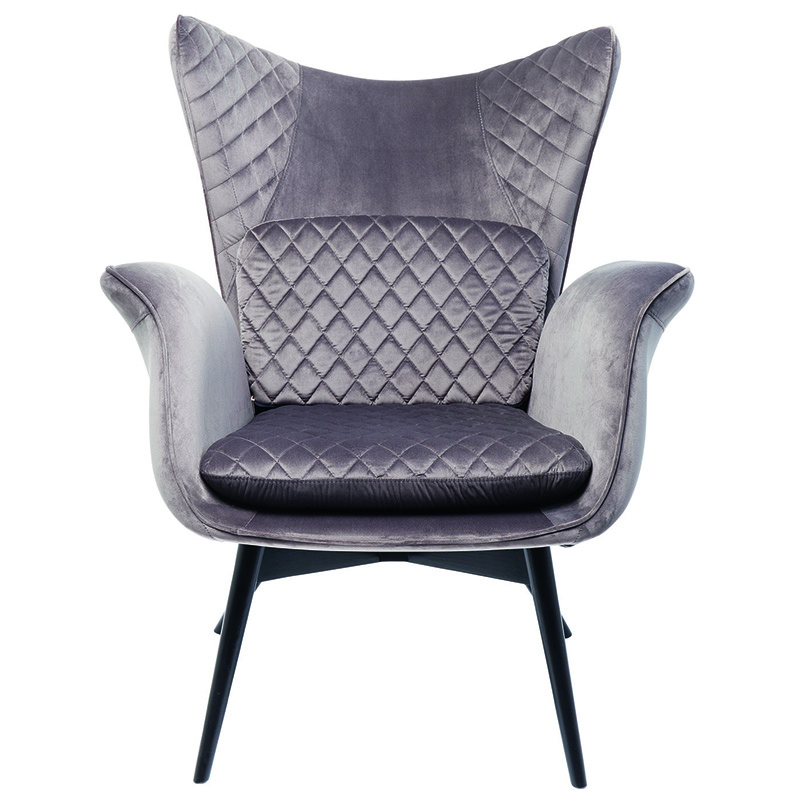 Кресло Gray Velvet Throne Серый Кресло Gray Velvet Throne Серый в Костроме | Loft Concept