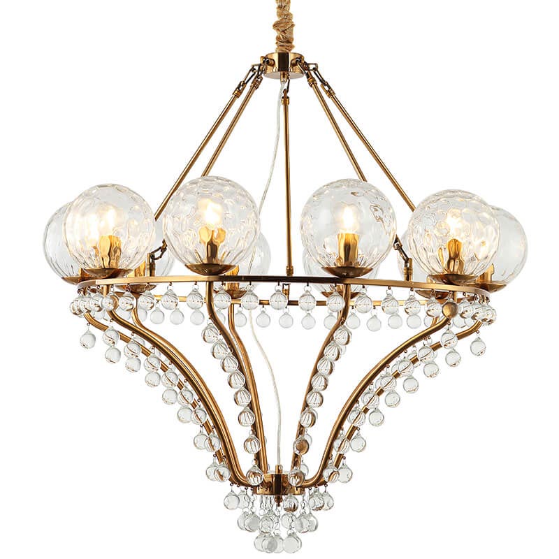 Люстра Melaine Chandelier gold Золотой Прозрачный (Transparent) Люстра Melaine Chandelier gold Золотой Прозрачный (Transparent) в Костроме | Loft Concept