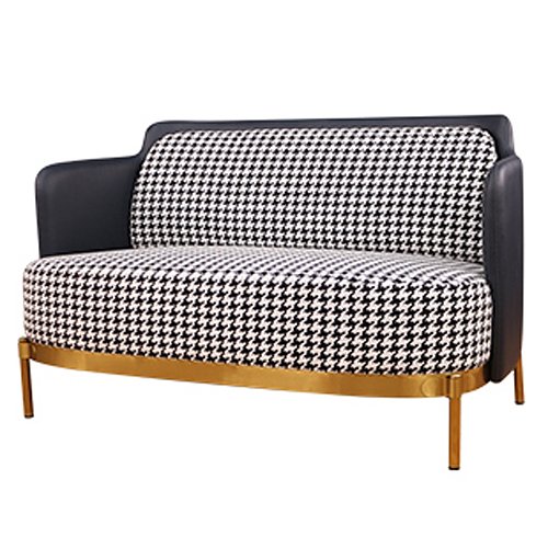 Диван Pied de poule Gray Sofa Черно-белый Латунь Диван Pied de poule Gray Sofa Черно-белый Латунь в Костроме | Loft Concept