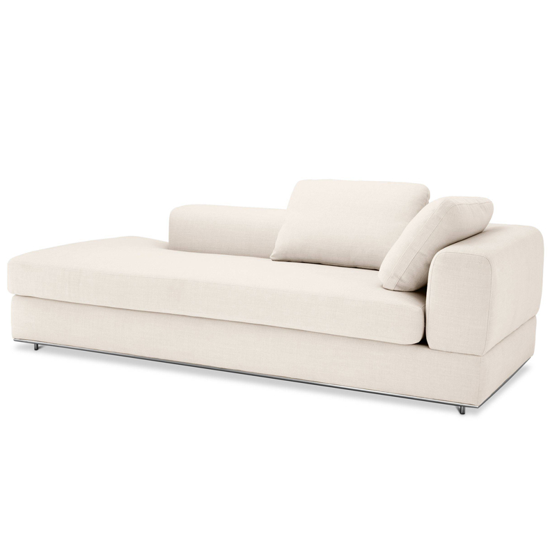Кушетка Eichholtz Sofa Canyon Right Молочный Нержавеющая сталь Кушетка Eichholtz Sofa Canyon Right Молочный Нержавеющая сталь в Костроме | Loft Concept