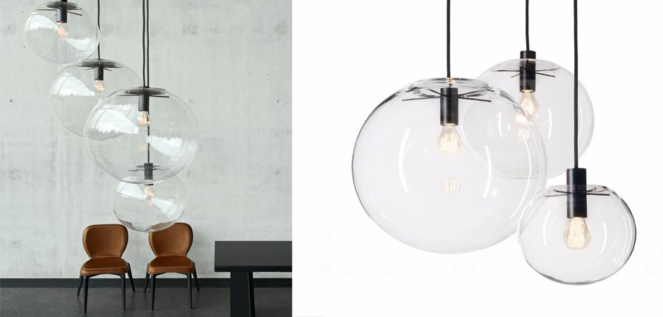 Подвесной светильник Selene Glass Ball Ceiling Lights Подвесной светильник Selene Glass Ball Ceiling Lights - Loft-Concept в Костроме