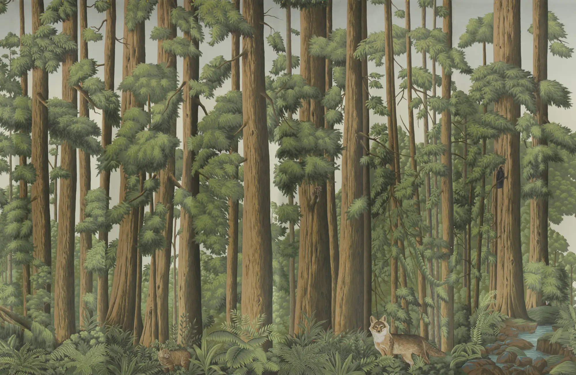 Обои ручная роспись Redwoods Colourway SC-281 on scenic paper Обои ручная роспись Redwoods Colourway SC-281 on scenic paper - постер Loft-Concept в Костроме
