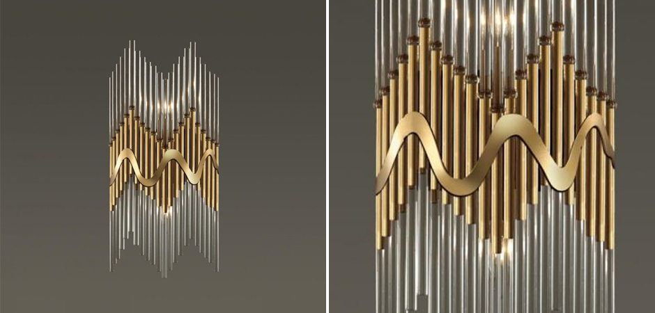 Бра Bronze Pipes стеклянное Бра Bronze Pipes стеклянное - Loft-Concept в Костроме