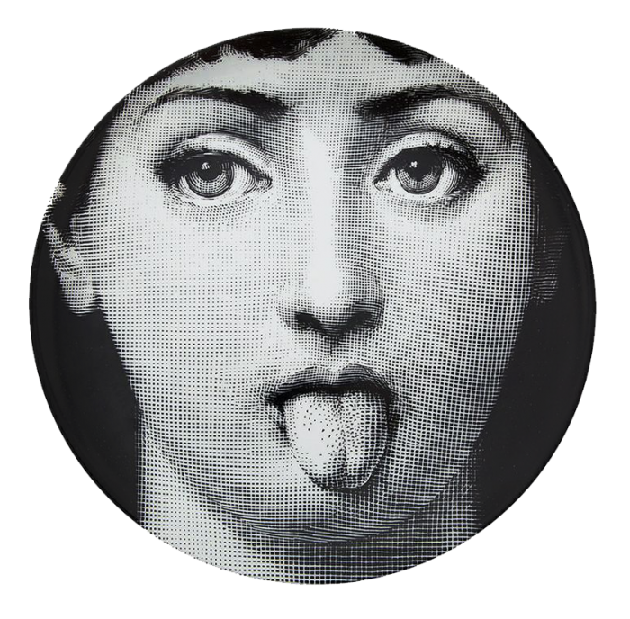 Декоративная тарелка Fornasetti 082 Черный Декоративная тарелка Fornasetti 082 Черный в Костроме | Loft Concept