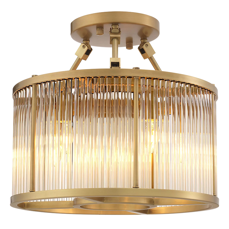 Потолочный светильник Eichholtz Ceiling Lamp Bernardi S Brass Прозрачное Стекло Латунь Потолочный светильник Eichholtz Ceiling Lamp Bernardi S Brass Прозрачное Стекло Латунь в Костроме | Loft Concept