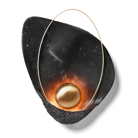 Бра Ginger & Jagger Pearl Black WALL LAMP Латунь Черный Мрамор Nero Бра Ginger & Jagger Pearl Black WALL LAMP Латунь Черный Мрамор Nero в Костроме | Loft Concept