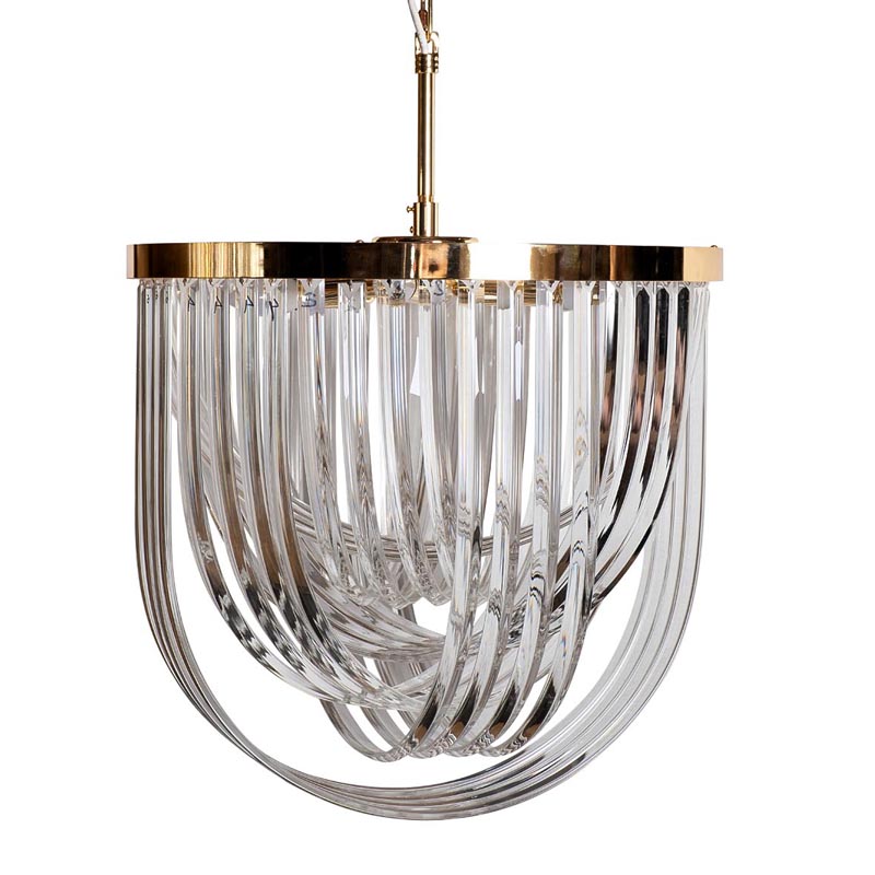 Люстра Retro FROZEN GLASS Chandelier gold Глянцевое золото Люстра Retro FROZEN GLASS Chandelier gold Глянцевое золото в Костроме | Loft Concept