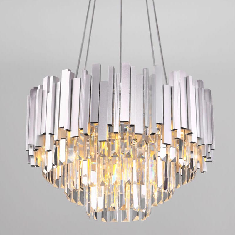 Люстра Lettice Crystal Chandelier Прозрачный (Transparent) Хром Люстра Lettice Crystal Chandelier Прозрачный (Transparent) Хром в Костроме | Loft Concept