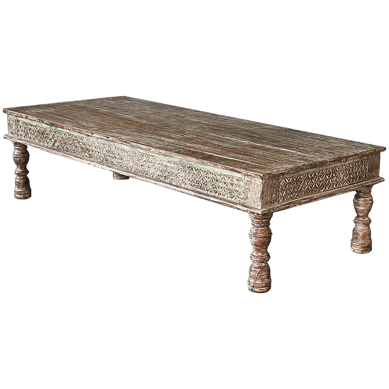 Кофейный стол из массива манго Devina Grey Mango Coffee Table Коричневый винтаж Кофейный стол из массива манго Devina Grey Mango Coffee Table Коричневый винтаж в Костроме | Loft Concept