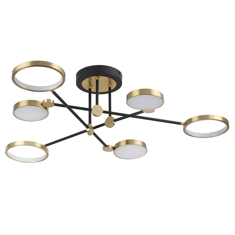Потолочная люстра Bendik Ceiling Сhandelier A Золотой Черный Белый Потолочная люстра Bendik Ceiling Сhandelier A Золотой Черный Белый в Костроме | Loft Concept