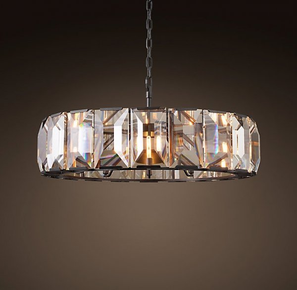 Люстра RH Harlow Crystal Round Chandelier 10 Черный Люстра RH Harlow Crystal Round Chandelier 10 Черный в Костроме | Loft Concept