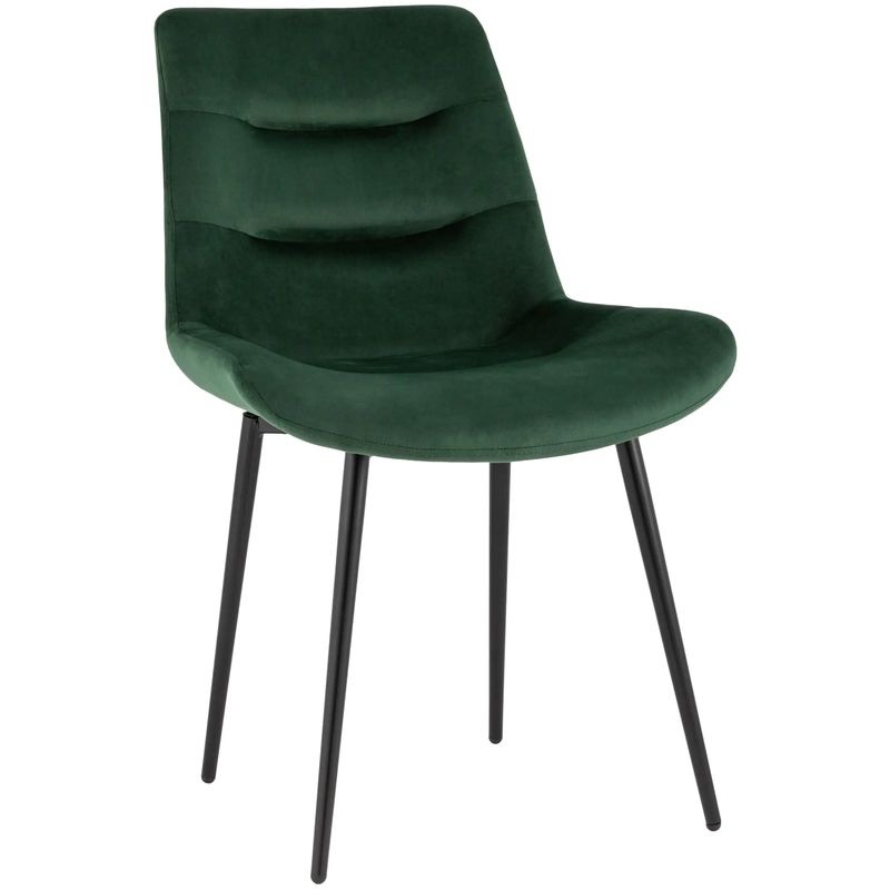 Стул Austin Chair Зеленый Велюр Зеленый Черный Стул Austin Chair Зеленый Велюр Зеленый Черный в Костроме | Loft Concept