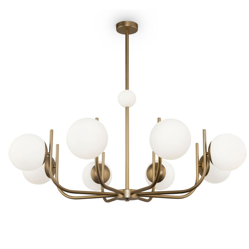 Люстра Felicitat Chandelier 103 Латунь Белый Люстра Felicitat Chandelier 103 Латунь Белый в Костроме | Loft Concept