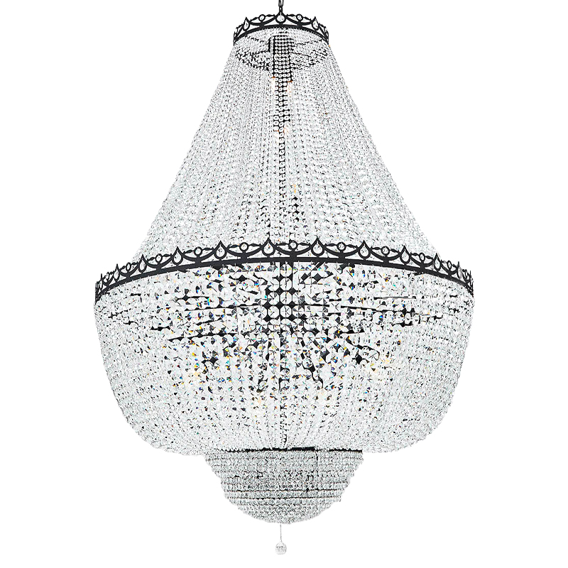 Люстра Fidelma Chandelier 130 Прозрачный Черный Люстра Fidelma Chandelier 130 Прозрачный Черный в Костроме | Loft Concept
