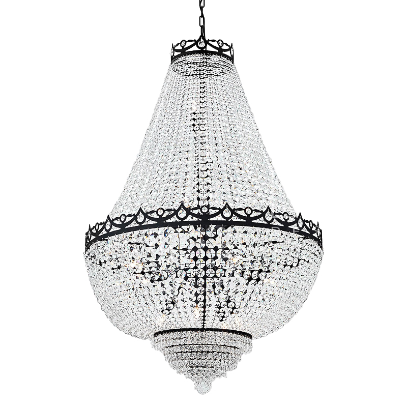 Люстра Fidelma Chandelier Прозрачный Черный Люстра Fidelma Chandelier Прозрачный Черный в Костроме | Loft Concept