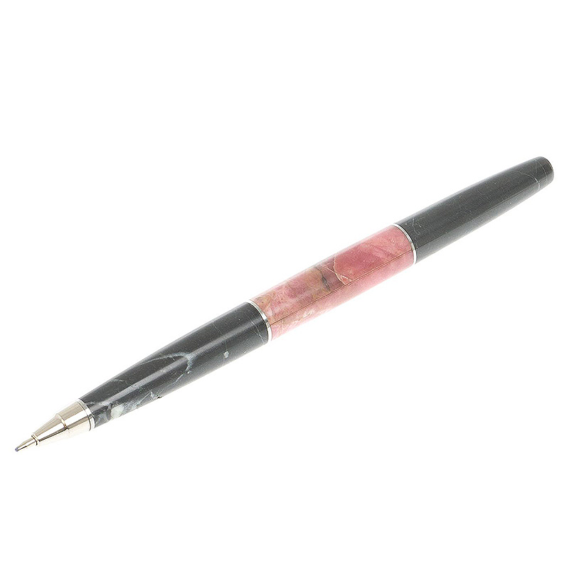 Ручка шариковая из натуральных камней Родонит Змеевик Stone Pens Розовый Черный Серебряный Ручка шариковая из натуральных камней Родонит Змеевик Stone Pens Розовый Черный Серебряный в Костроме | Loft Concept
