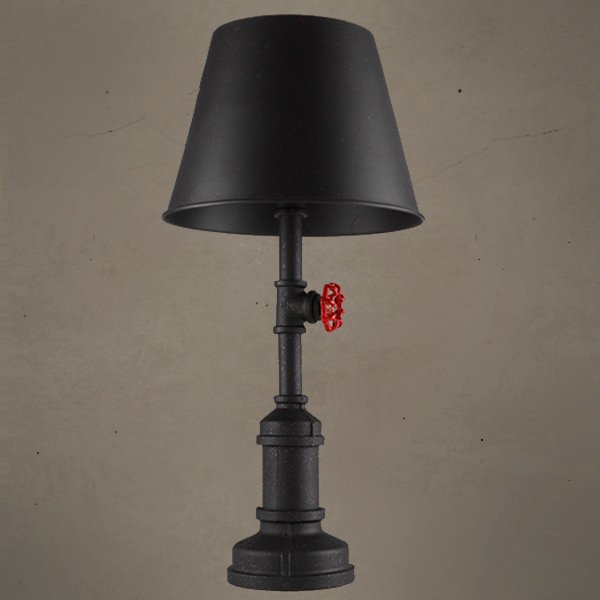 Настольная лампа Table Lamp Red Water Tap Cone Черный Настольная лампа Table Lamp Red Water Tap Cone Черный в Костроме | Loft Concept
