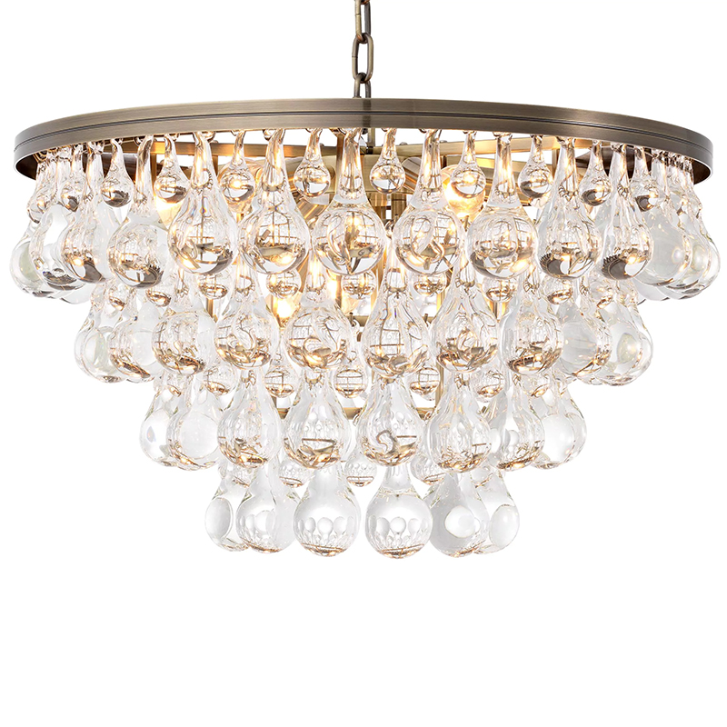 Люстра Eichholtz Chandelier Bolzano Brass Латунь Прозрачное Стекло Люстра Eichholtz Chandelier Bolzano Brass Латунь Прозрачное Стекло в Костроме | Loft Concept