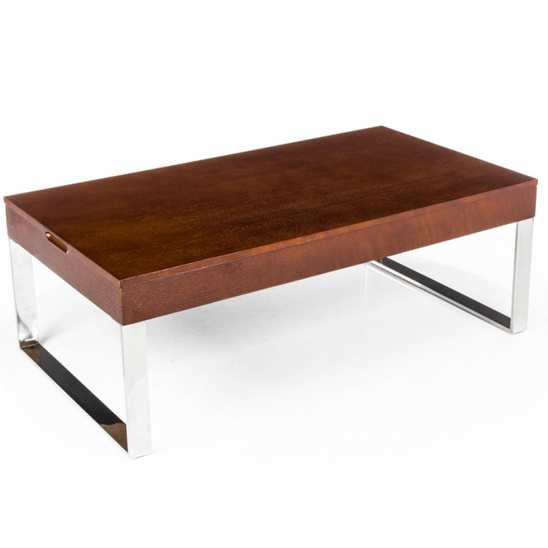 Кофейный стол Annecy Coffee Table brown Коричневый Хром Кофейный стол Annecy Coffee Table brown Коричневый Хром в Костроме | Loft Concept